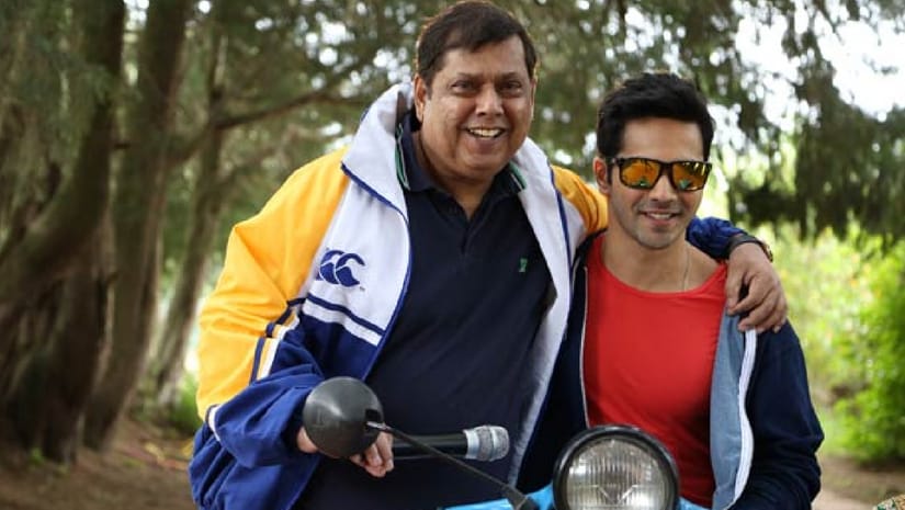 Varun Dhawan (right) with father David Dhawan (left). Image from Facebook