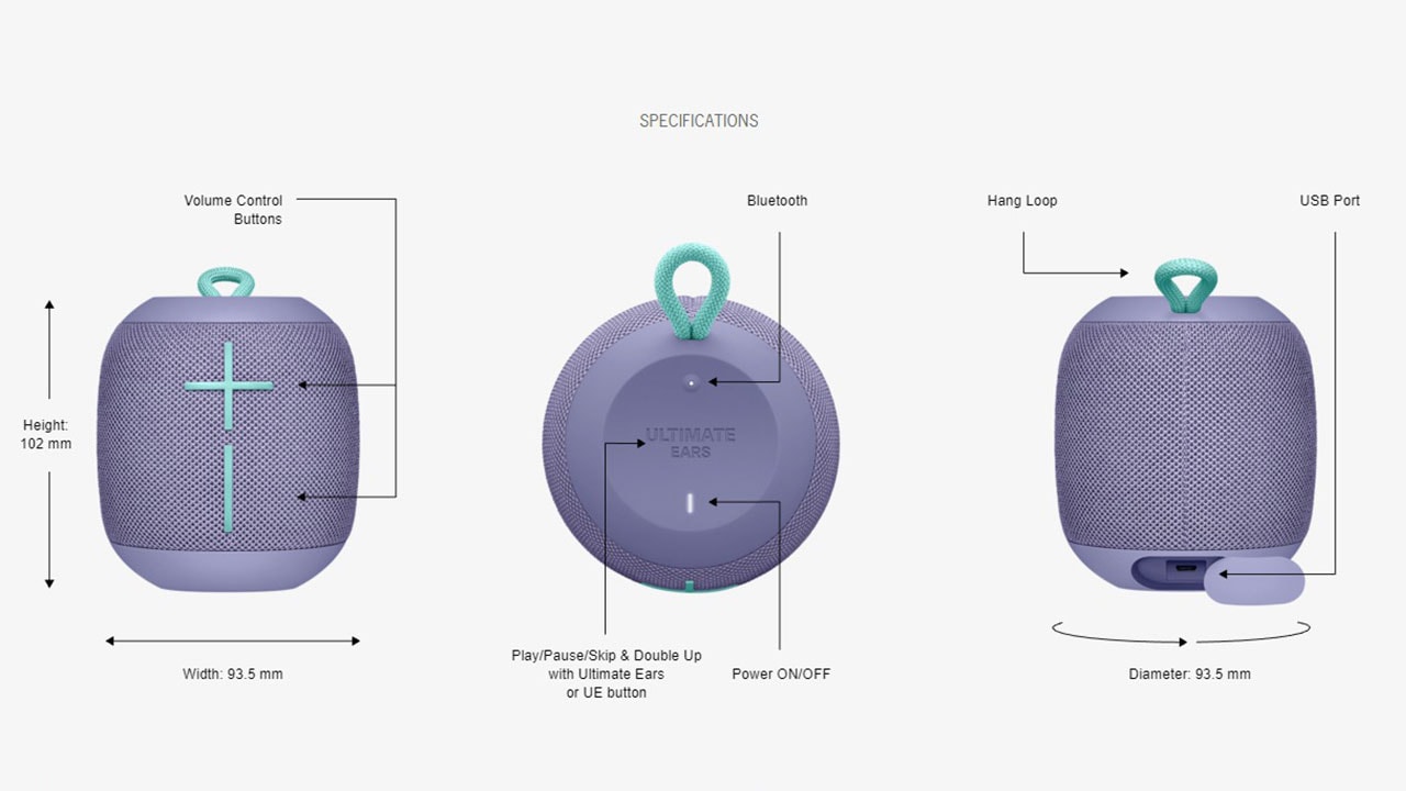 ue wonderboom dimensions