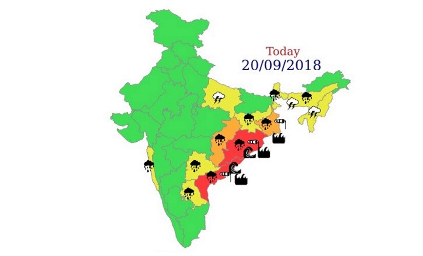 IMD weather update at 1.30 pm on 20 September, 2018.