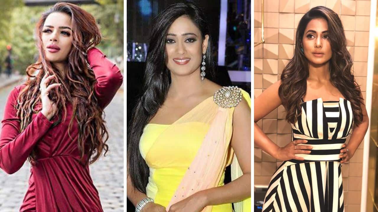 (Left to right) Aashka Goradia, Shweta Tiwari, Hina Khan. Facebook