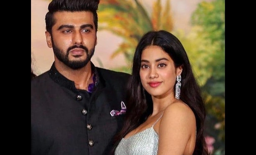 Arjun Kapoor (left) with Janhvi Kapoor