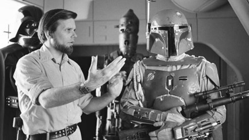 Gary Kurtz on sets of Star Wars. Image from Facebook