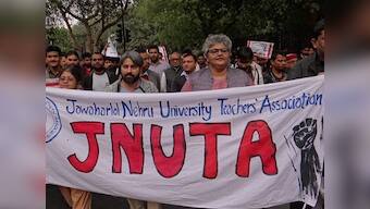 JNU Teachers' Association takes out peace march against mob violence on campus, says 'administration is mute spectator'