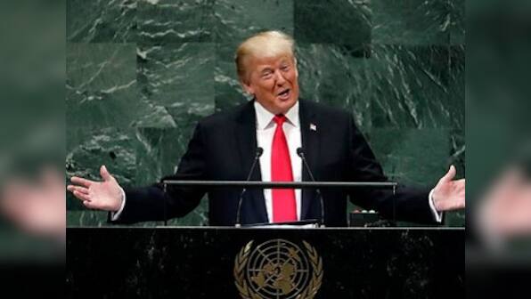 'They were laughing with me,' says Donald Trump, dismissing 'fake news' that leaders at UNGA laughed at US president's claims