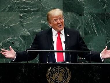 'They were laughing with me,' says Donald Trump, dismissing 'fake news' that leaders at UNGA laughed at US president's claims