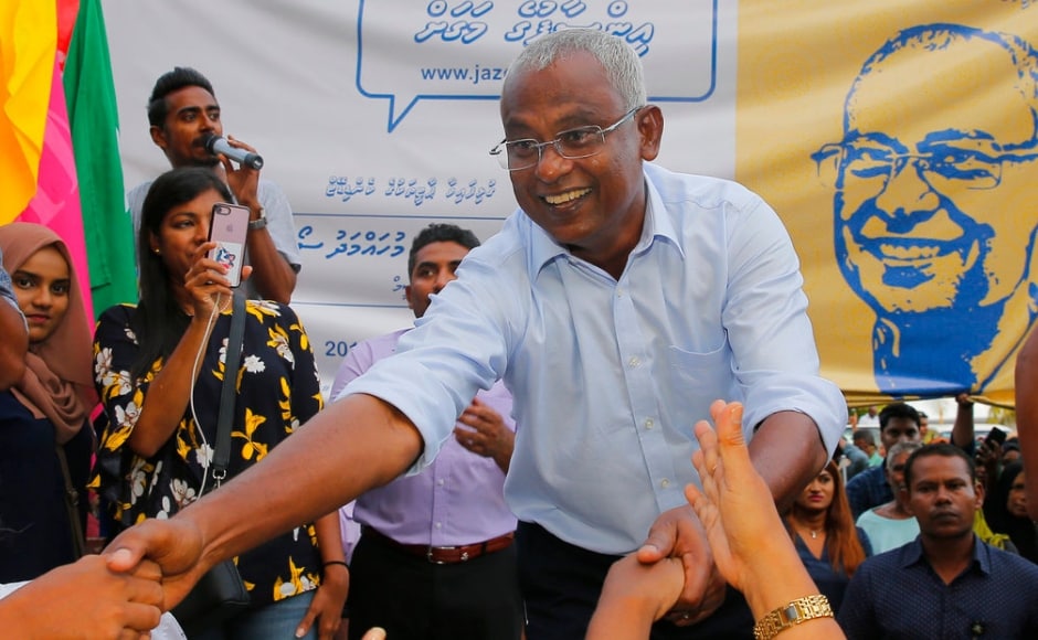 According to independent news website mihaaru.com, Solih had 58.3 percent of the vote with nearly 97.5 percent of ballots counted early Monday.Official results would not be announced until Saturday, allowing a week for parties to challenge the results in court. AP According to independent news website mihaaru.com, Solih had 58.3 percent of the vote with nearly 97.5 percent of ballots counted early Monday.Official results would not be announced until Saturday, allowing a week for parties to challenge the results in court. AP
