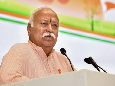   Photo of the head of the RSS, Mohan Bhagwat. PTI 