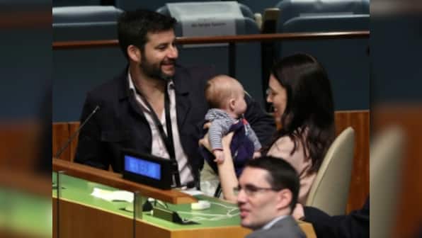 New Zealand prime minister Jacinda Ardern makes history by bringing infant daughter to UN Assembly