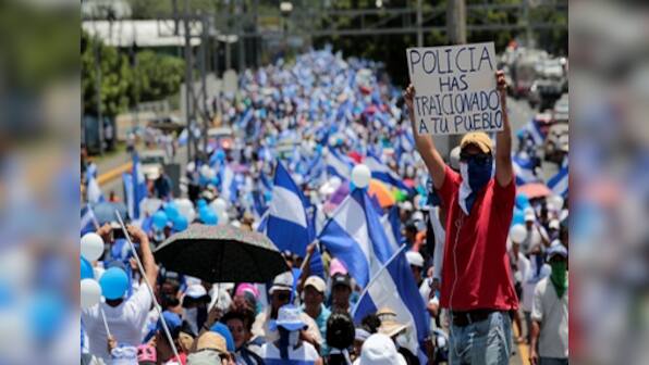 Thousands protest against President Daniel Ortega in Nicaragua's capital; Opposition groups demand resignation