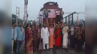 Bharat Bandh in Odisha: Congress workers block railway tracks; commuters stranded as public transport stays off road