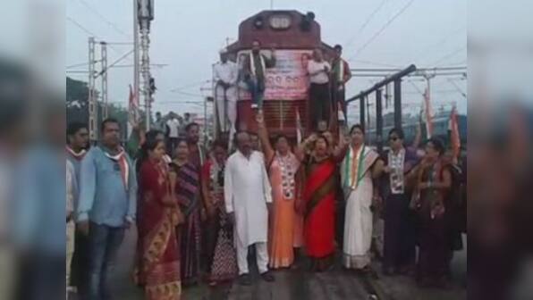 Bharat Bandh in Odisha: Congress workers block railway tracks; commuters stranded as public transport stays off road