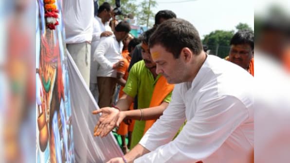 Rahul Gandhi arrives in Amethi for two-day visit; Kanwariyas greet Congress president with posters dubbing him 'Shiv-bhakt'