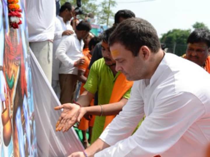 Rahul Gandhi arrives in Amethi for two-day visit; Kanwariyas greet Congress president with posters dubbing him 'Shiv-bhakt'