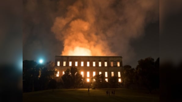 Fire engulfs 200-year-old National Museum in Rio de Janeiro, destroys priceless artifacts including collections from Brazil's royal family