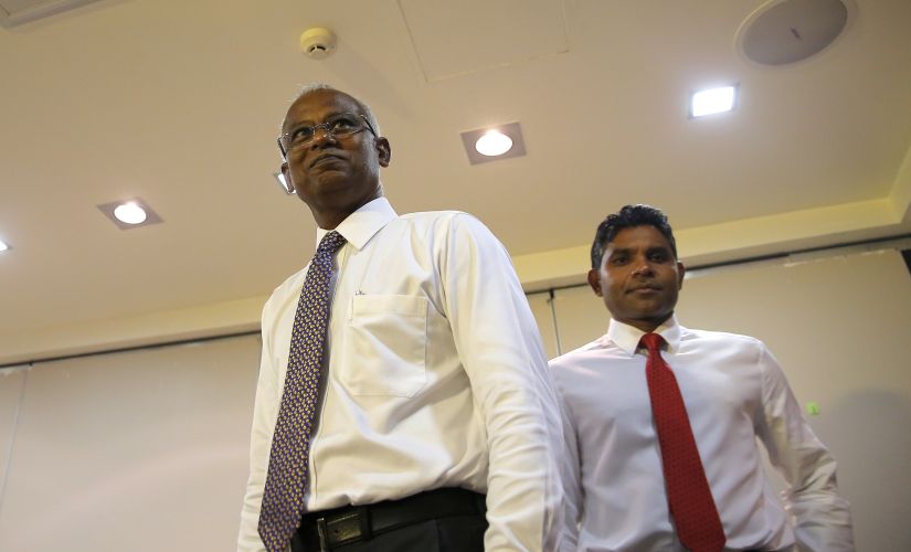 Results released by the Elections Commission early Monday morning showed Solih had secured 58.3 percent of the popular vote. AP