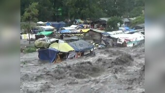 Himachal Pradesh: Army rescues two stranded in Kangra flash floods; two scooters, car washed away