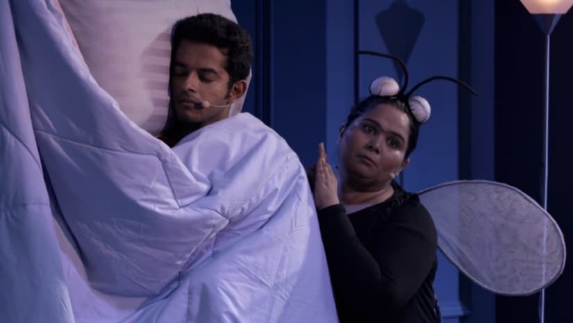 Still from Mosquito; a sketch that revolves around the irritating parasite who harasses Naveen