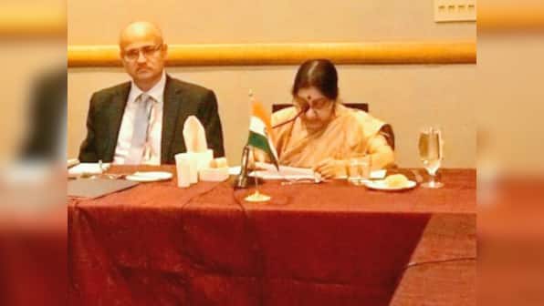 SAARC meet at UNGA: Peace, security essential for progress says Sushma Swaraj; Pakistan claims India obstructing region's progress