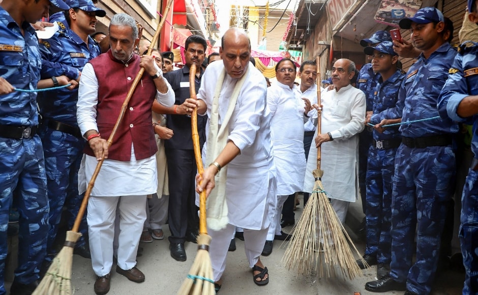 Union home minister Rajnath Singh along with Minister of State for Social Justice & Empowerment Krishan Pal also took part in the campaign in Faridabad. Modi also re-iterated that the credit for the success of Swachhata Abhiyan goes to the people and not the government alone an added that over 4.5 lakh villages have been declared as open defecation free in the last four years. PTI