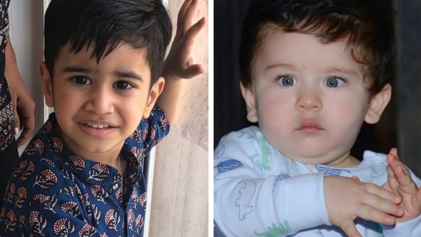 Laksshya Kapoor (left) and Taimur Ali Khan. Image from Facebook
