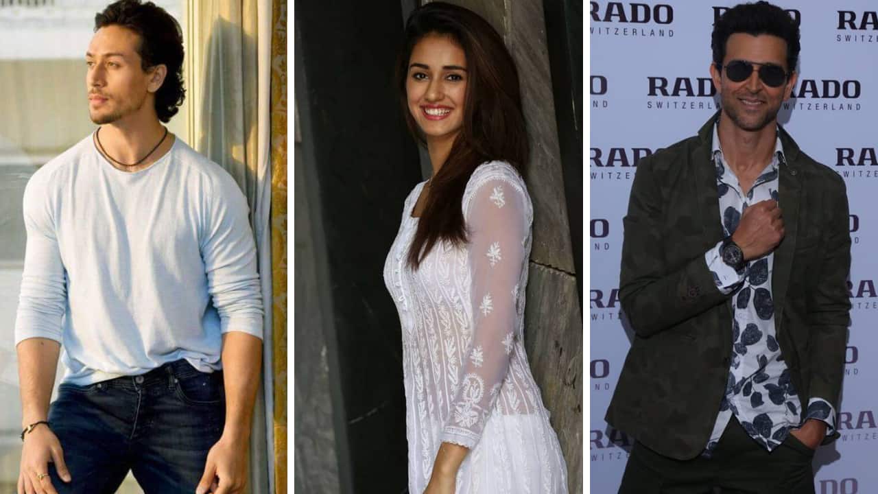 Tiger Shroff (left), Disha Patani (centre), Hrithik Roshan . Facebook