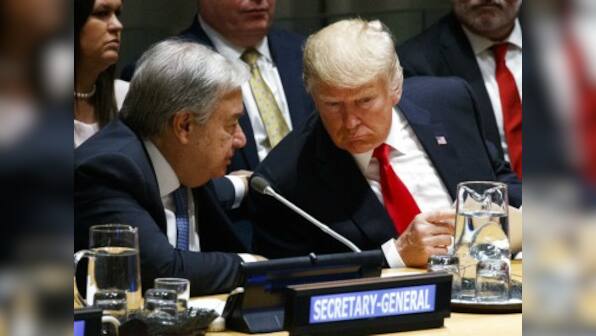 At UNGA, Donald Trump and Antonio Guterres discuss terrorism, proliferation and other threats to international peace, security