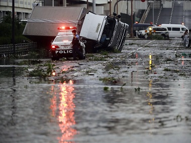 Typhoon Jebi: Two killed as storm batters Japan; evacuation orders issued after weather agency warns of landslides Typhoon Jebi: Two killed as storm batters Japan; evacuation orders issued after weather agency warns of landslides