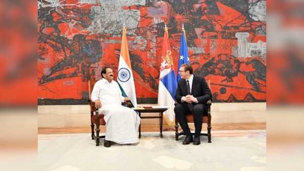Venkaiah Naidu in Belgrade: Vice-president discusses cooperation in trade, defence with Serbian president Aleksandar Vucic