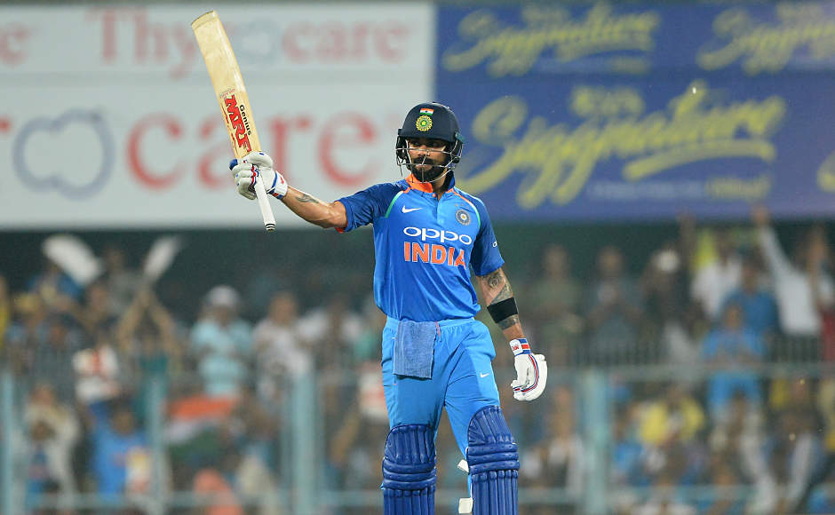 Captain Virat Kohli led from the front as he smashed yet another century, his 36th in ODIs, which paved the way for India's victory. AFP Captain Virat Kohli led from the front as he smashed yet another century, his 36th in ODIs, which paved the way for India's victory. AFP