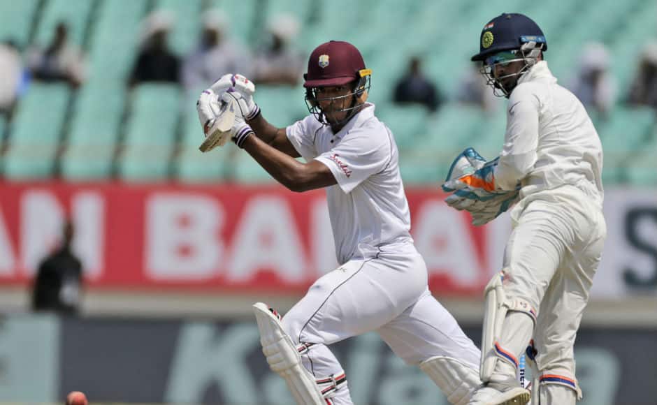 Kieran Powell (83) emerged a lone fighter from the Windies batting unit in their second innings. AP