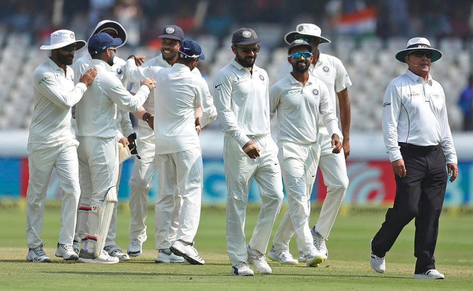 Umesh Yadav picked the remaining three Windies wickets early morning to restrict the visitors to 311 runs in first innings. In doing so, Yadav completed a six-wicket haul, also his second fifer in Tests. AP Umesh Yadav picked the remaining three Windies wickets early morning to restrict the visitors to 311 runs in first innings. In doing so, Yadav completed a six-wicket haul, also his second fifer in Tests. AP