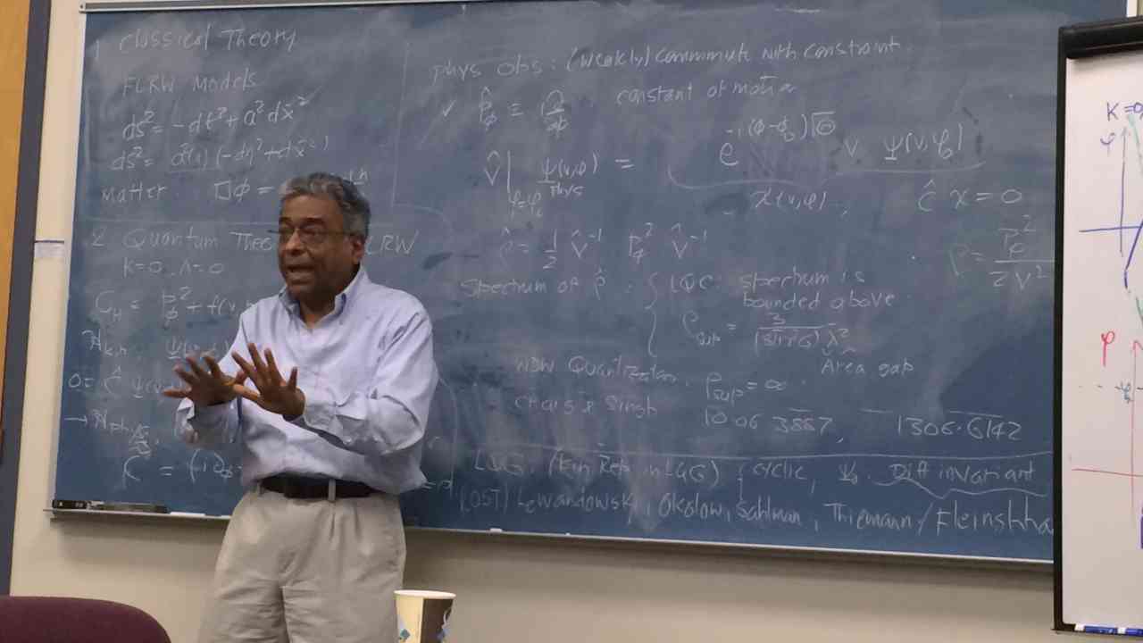 Abhay Ashtekar talks about the classical theory of quantum time. Courtesy of Image: University of Pittsburg