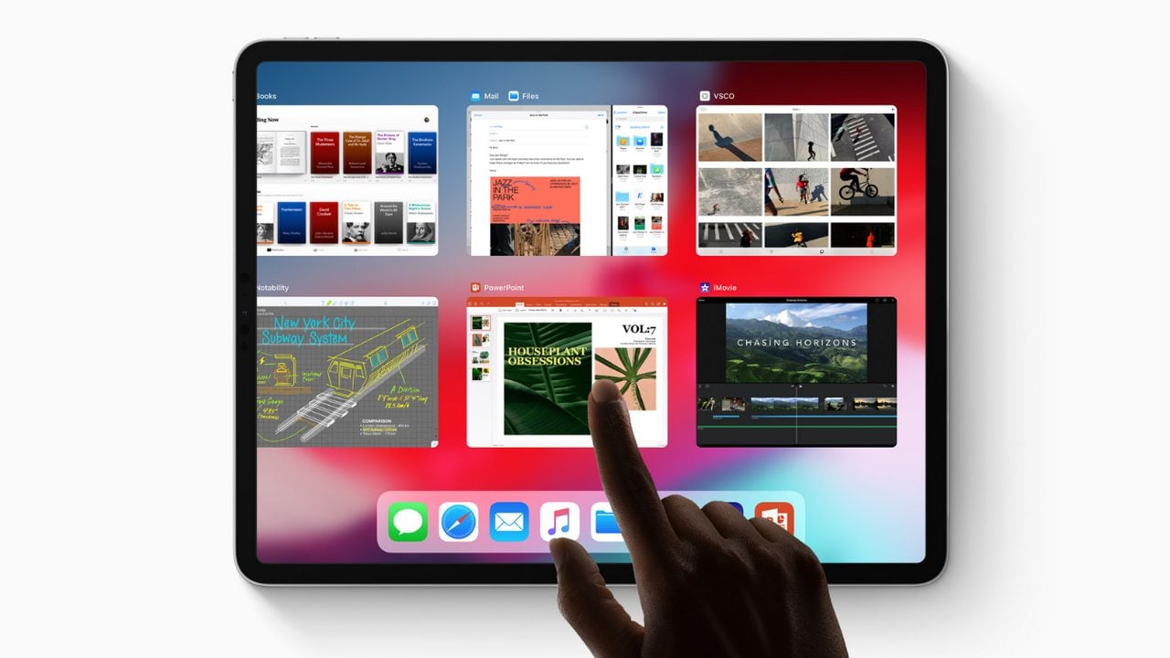 The new iPad Pro running iOS 12.1. Image: Apple