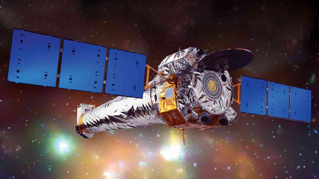 An artist illustration of the Chandra X-ray Observatory. Image courtesy: NASA