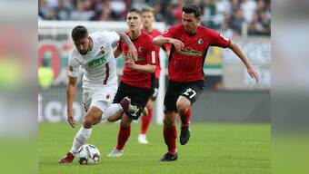 Bundesliga: Fit-again Alfred Finnbogason scores hat-trick on return to guide Augsburg past Freiburg; Eintracht Frankfurt win