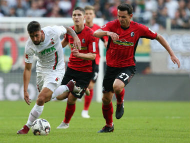 Bundesliga: Fit-again Alfred Finnbogason scores hat-trick on return to guide Augsburg past Freiburg; Eintracht Frankfurt win Bundesliga: Fit-again Alfred Finnbogason scores hat-trick on return to guide Augsburg past Freiburg; Eintracht Frankfurt win
