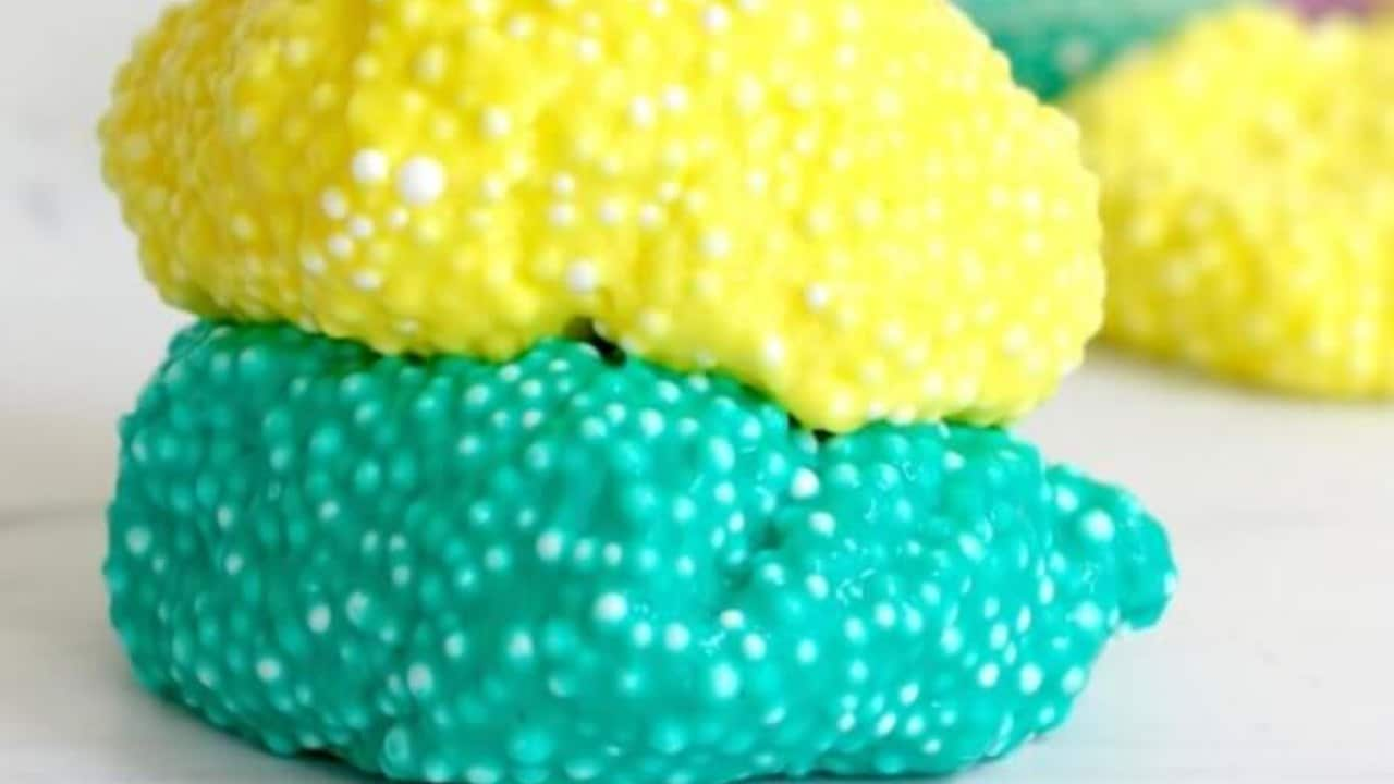 What crunchy slime with foam beads looks like, if you were curious. Image: LittleBins