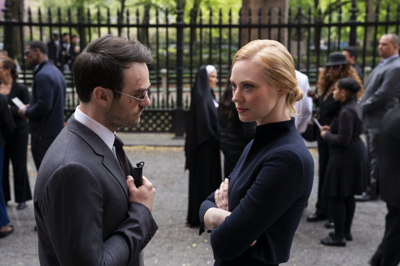 Charlie Cox and Deborah Ann Woll in Marvel's Daredevil. Netflix