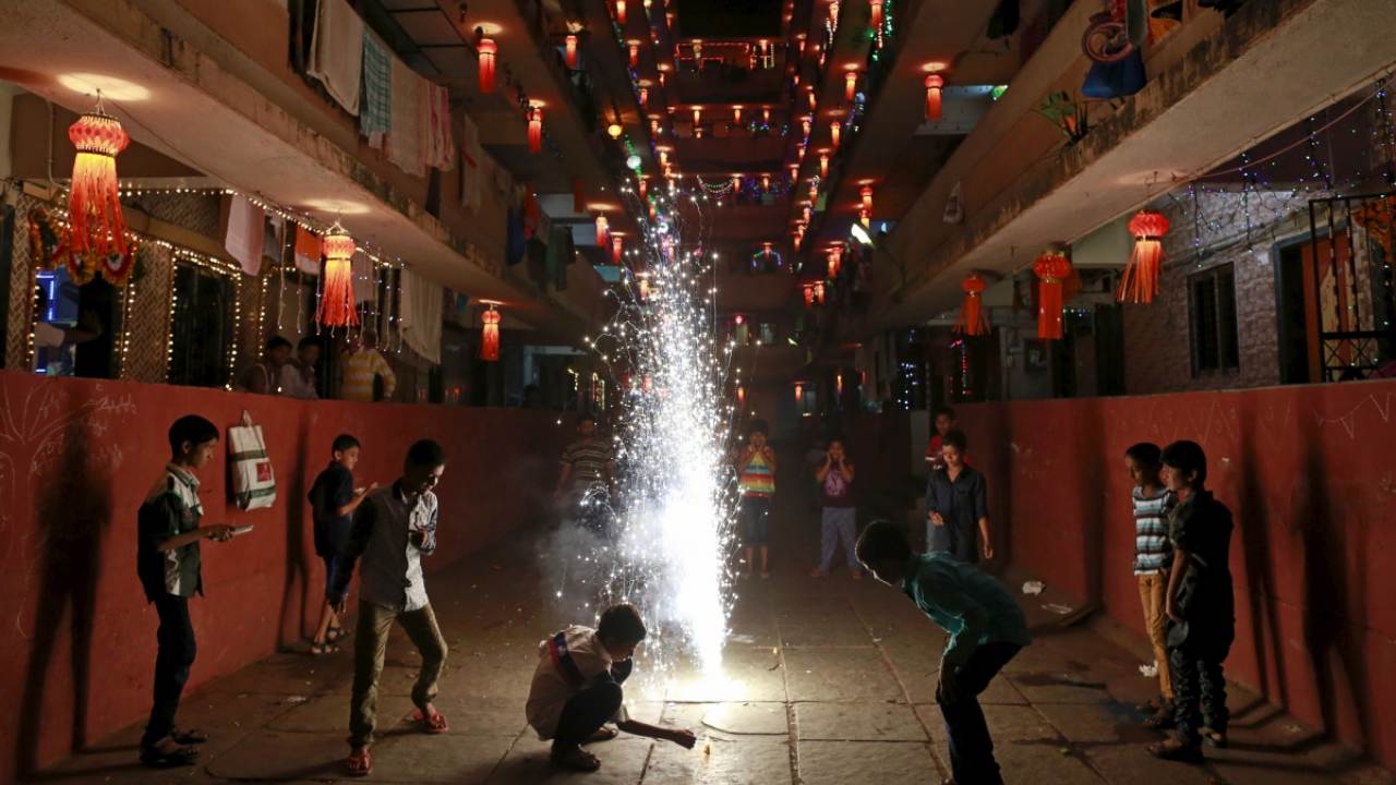 Diwali fun and games in a Northeastern residence. Image courtesy: OhMyIndia
