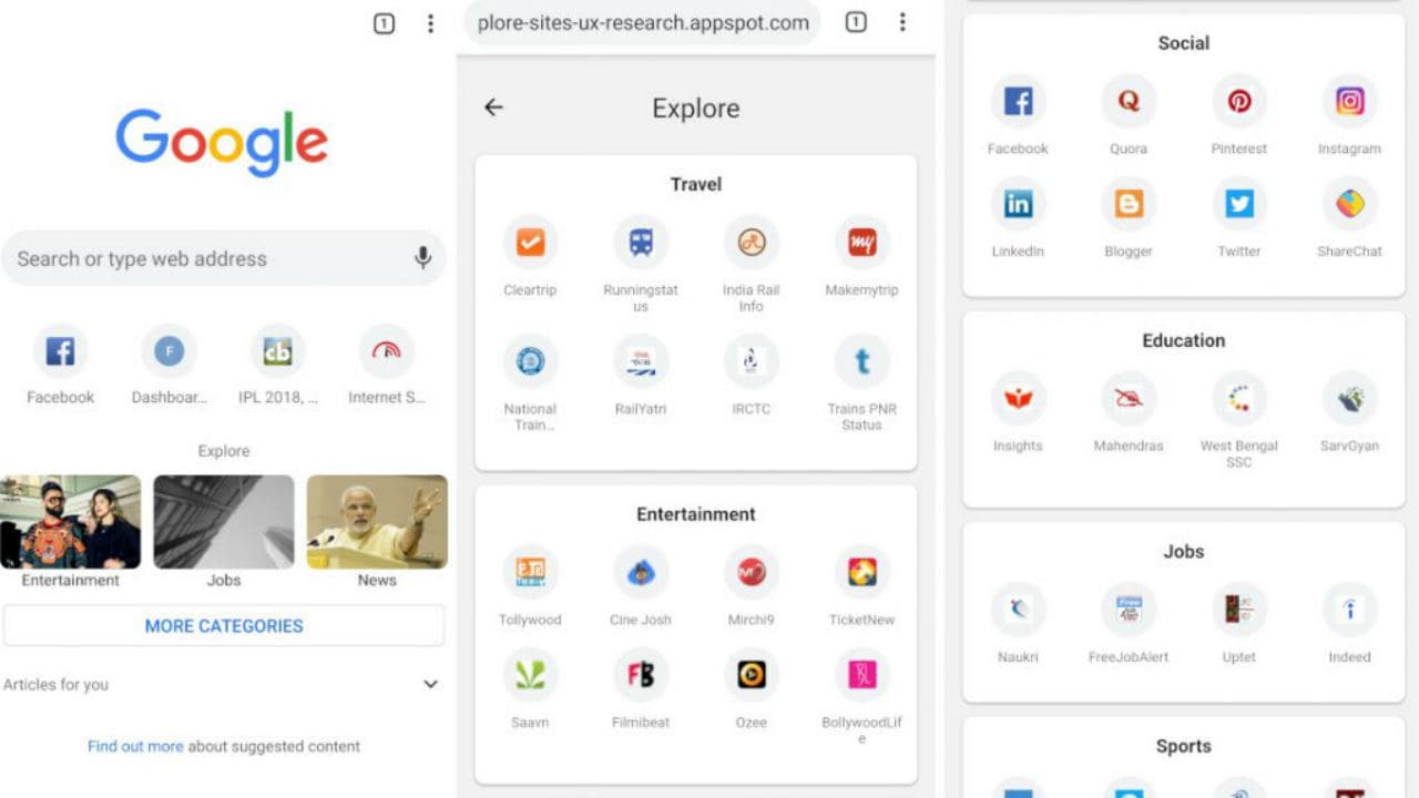 Google Is Reportedly Testing An Explore Ui In Chrome S New Tab Page For Android Technology News Firstpost