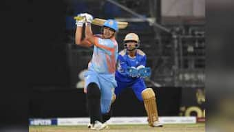 Kabul Zwanan's Hazratullah Zazai smashes six sixes in an over against Balkh Legends in Afghanistan Premier League