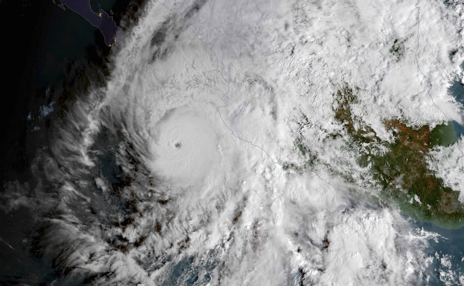 The GOES-East satellite image provided by the National Oceanic and Atmospheric Administration shows Hurricane Willa in the eastern Pacific, on a path toward Mexico's coast. It now has maximum sustained winds of 250 kilometres per hour. AP The GOES-East satellite image provided by the National Oceanic and Atmospheric Administration shows Hurricane Willa in the eastern Pacific, on a path toward Mexico's coast. It now has maximum sustained winds of 250 kilometres per hour. AP