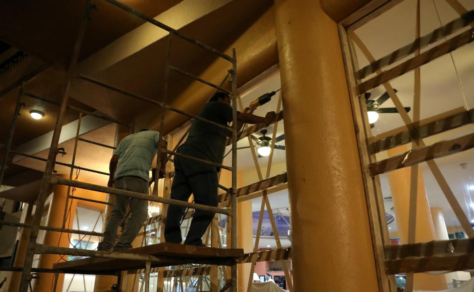 An employee reinforces glass panels of a hotel in Mazatlan as a precautionary measure before the Hurricane Willa makes landfall. Sinaloa, Nayarit and Jalisco are on alert. Reuters An employee reinforces glass panels of a hotel in Mazatlan as a precautionary measure before the Hurricane Willa makes landfall. Sinaloa, Nayarit and Jalisco are on alert. Reuters