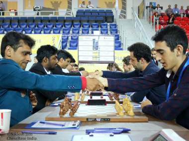 Batumi Chess Olympiad 2018: India's chances of podium finish in doubt as men's and women's teams fail to win in round nine Batumi Chess Olympiad 2018: India's chances of podium finish in doubt as men's and women's teams fail to win in round nine