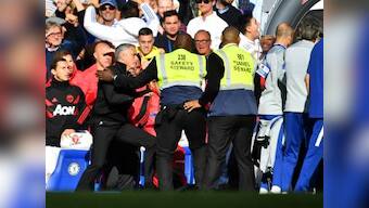 Premier League: Manchester United's Jose Mourinho involved in fracas after Ross Barkley salvages Chelsea's unbeaten run