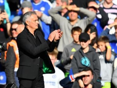 Soccer Football - Premier League - Chelsea v Manchester United - Stamford Bridge, London, Britain - October 20, 2018 Manchester United manager Jose Mourinho after the match REUTERS/Dylan Martinez EDITORIAL USE ONLY. No use with unauthorized audio, video, data, fixture lists, club/league logos or "live" services. Online in-match use limited to 75 images, no video emulation. No use in betting, games or single club/league/player publications. Please contact your account representative for further details. - RC13C28D3C30