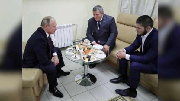 Khabib Nurmagomedov doesn't deserve harsh punishment for recent post-fight brawl, says Russian President Vladimir Putin