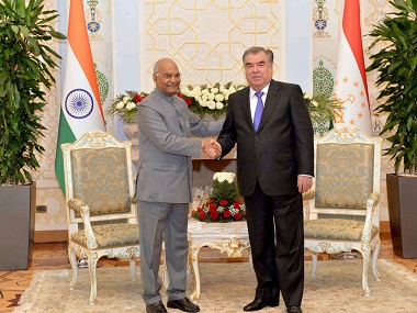 Ram Nath Kovind meets Tajikistan president Emomali Rahmon in Dushanbe, signs MoUs on agriculture, renewable energy Ram Nath Kovind meets Tajikistan president Emomali Rahmon in Dushanbe, signs MoUs on agriculture, renewable energy