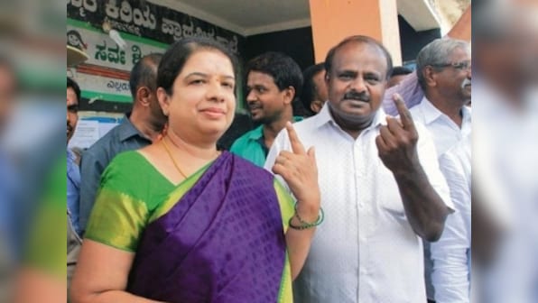 HD Kumaraswamy's wife Anitha files nomination papers for Assembly bypolls in Karnataka's Ramanagara seat