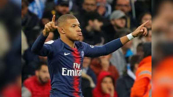 Ligue 1: Kylian Mbappe scores opening goal off bench against Marseille as Paris Saint-Germain equal record winning streak